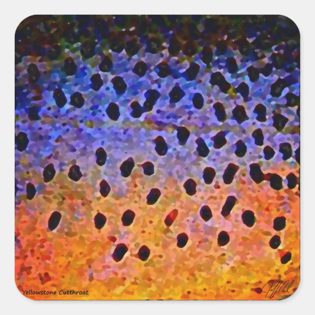 Truite à gorge tranchée - Stickers (Devant)