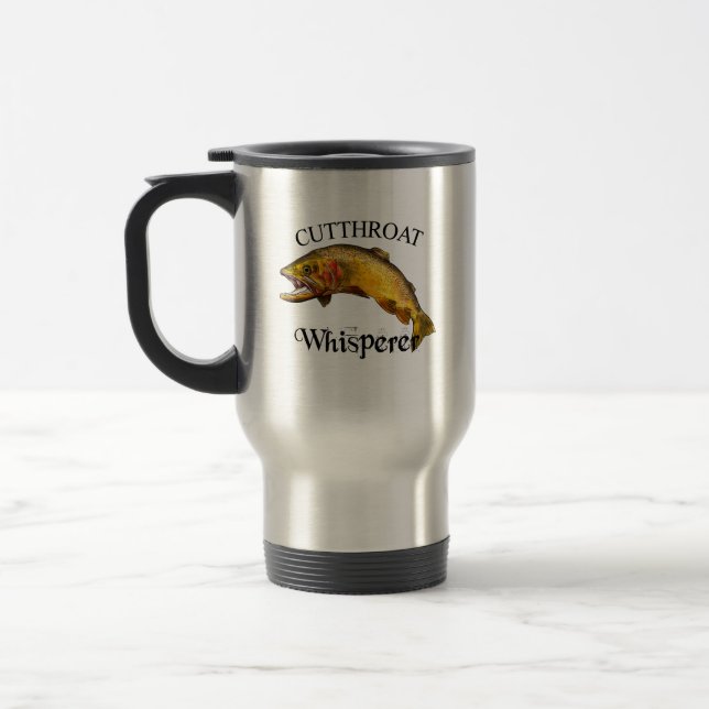 Truite à gorge tranchée Whisperer Bateau léger Mug (Gauche)