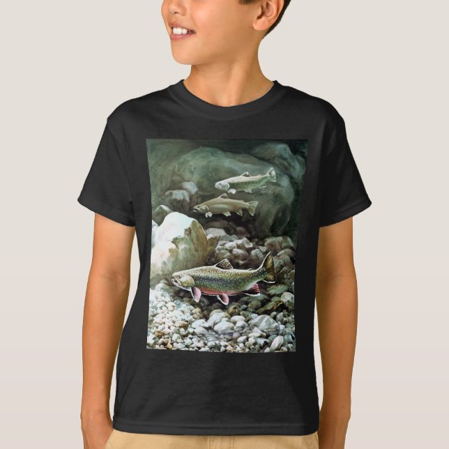 Truite foncée de T-shirt d'enfants (Devant)
