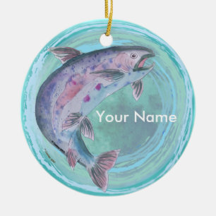 Truite Pêche ornement personnalisé