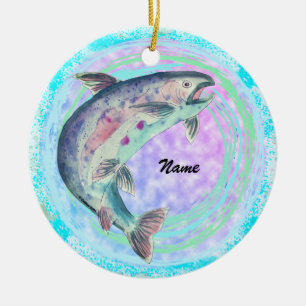 Truite Pêche ornement personnalisé