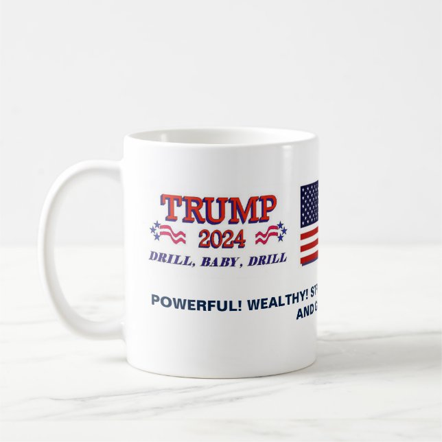 Trump 2024 Drill Baby Drill Mug (Gauche)