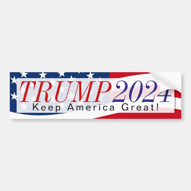 Trump 2024 Gardez l'Amérique grand sticker pare-ch (Devant)