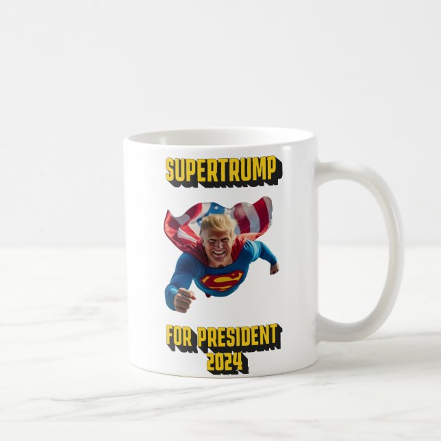 Trump 2024 "Supertrump For President" 11oz Mug (Droite)