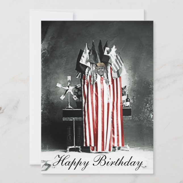 Trump Birthday Card Circa 1910 Patriotic Display (Devant)