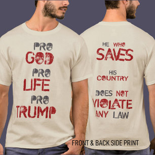 Trump Cote Shirt T-shirt vêtement conservateur