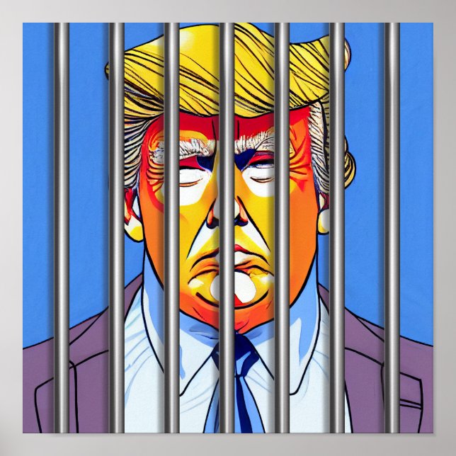 Trump dans la prison Poster Papier d'affiche de va (Devant)