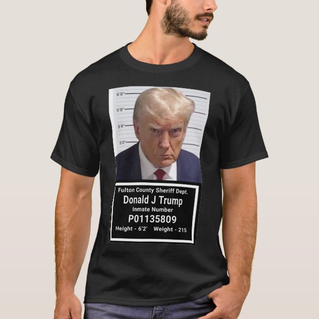 Trump Détenu Mugshot T-Shirt (Devant)