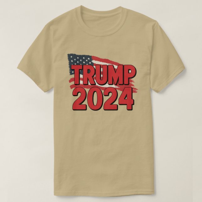 Trump Drapeau 2024 T-shirt Trump 2024 Drapeau amér (Design devant)