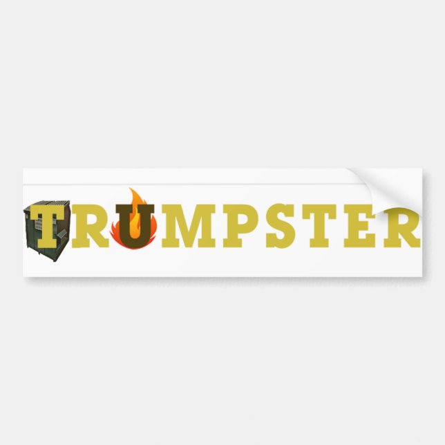 Trump Dumpster Sticker 3 — Or, clair (Devant)