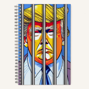 Trump en prison Carnet spiral 5,5 po x 8,5 po