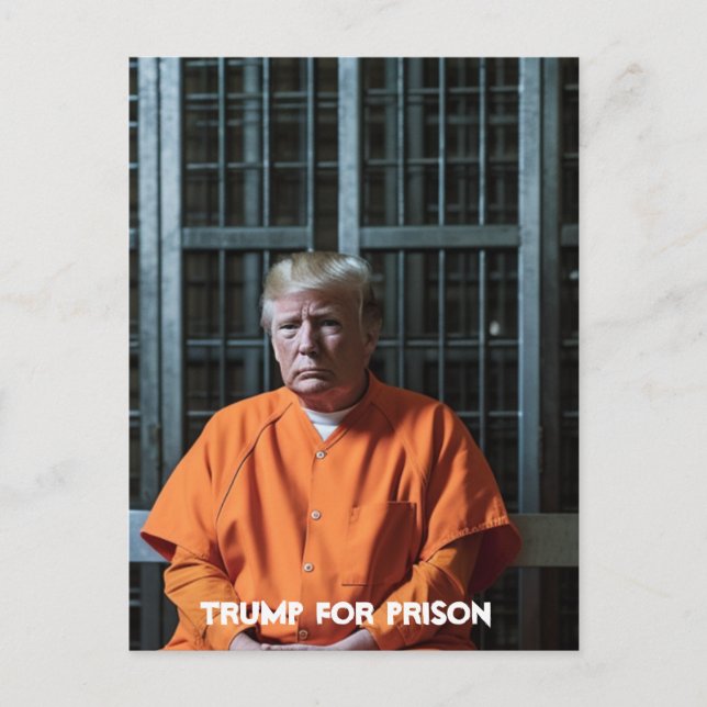 Trump en prison Carte postale Trump en prison (Devant)