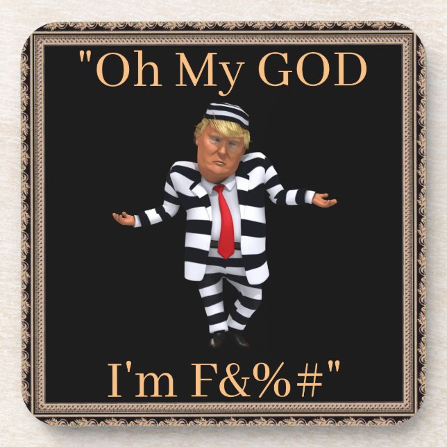 Trump en prison porte le Dessous de verre (Devant)