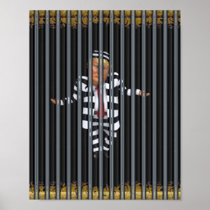 Trump en prison porte une affiche