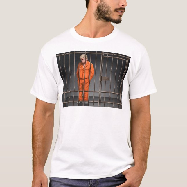 Trump en prison T-shirt court masculin (Devant)