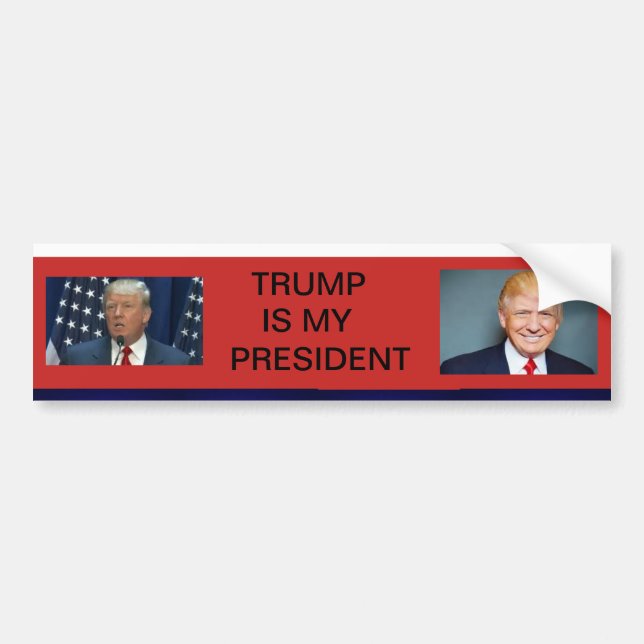TRUMP EST MON PRÉSIDENT BUMPER STICKER (Devant)
