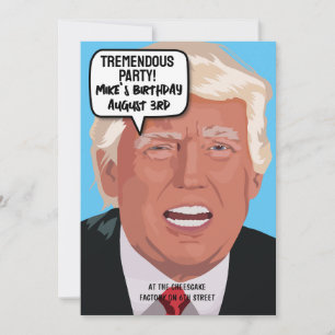 TRUMP FUNNY ANNIVERSAIRE FÊTE Invitation