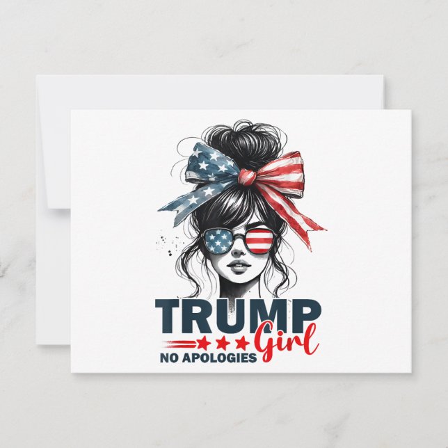 Trump Girl Pas d'excuses Messy Bun Lunettes de sol (Devant)