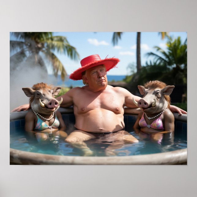 Trump Hot Tub Poster (Devant)