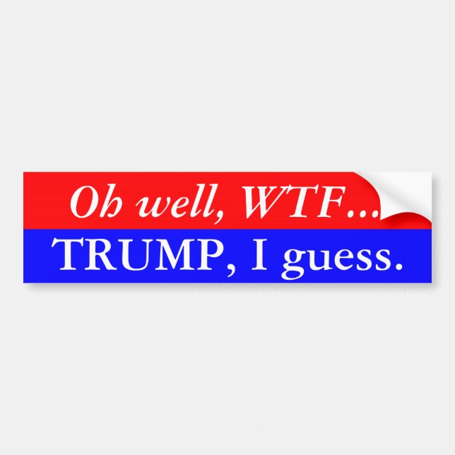 Trump I Guess Bumper Sticker (Devant)