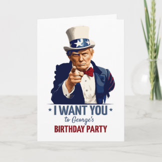 Trump - Invitation à l'anniversaire / Nom personna