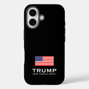 Trump Keep America Great USA flag iPhone 16 Coque