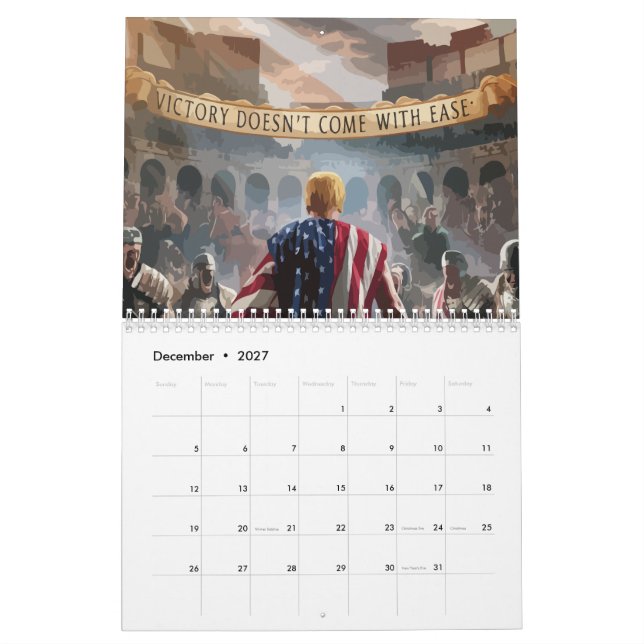 "Trump le calendrier du gladiateur" (Dec 2027)