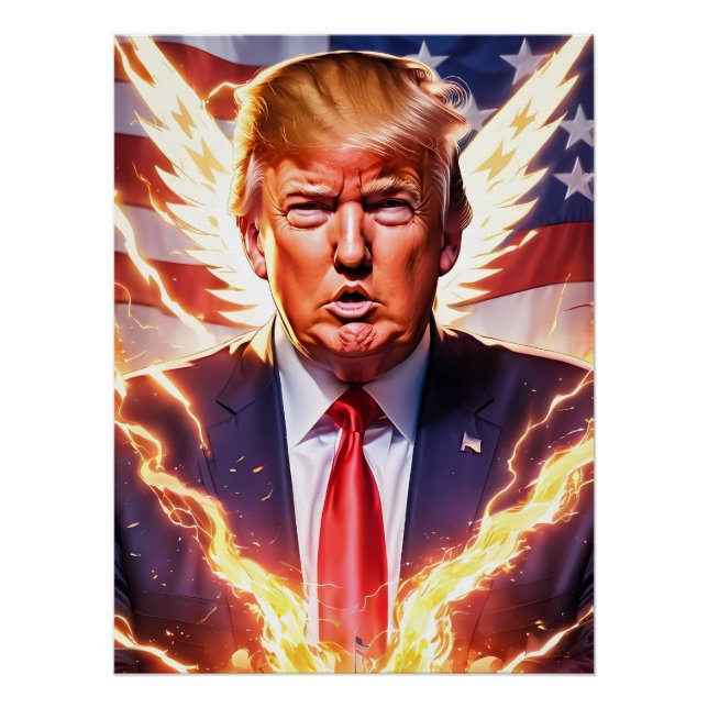 Trump MAGA 2024 Save America Glossy Poster (Devant)