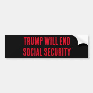 TRUMP METTRA FIN À LA SÉCURITÉ SOCIALE, Sticker pa