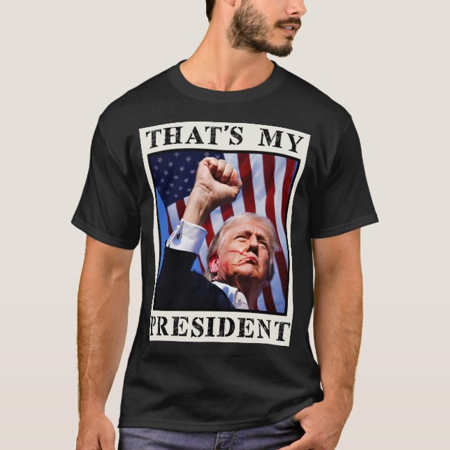 Trump, mon président, Trump, T-shirt d'assassinat (Devant)