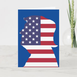 TRUMP PATRIOTIC FUNNY BANNIVERDAGE Carte de voeux