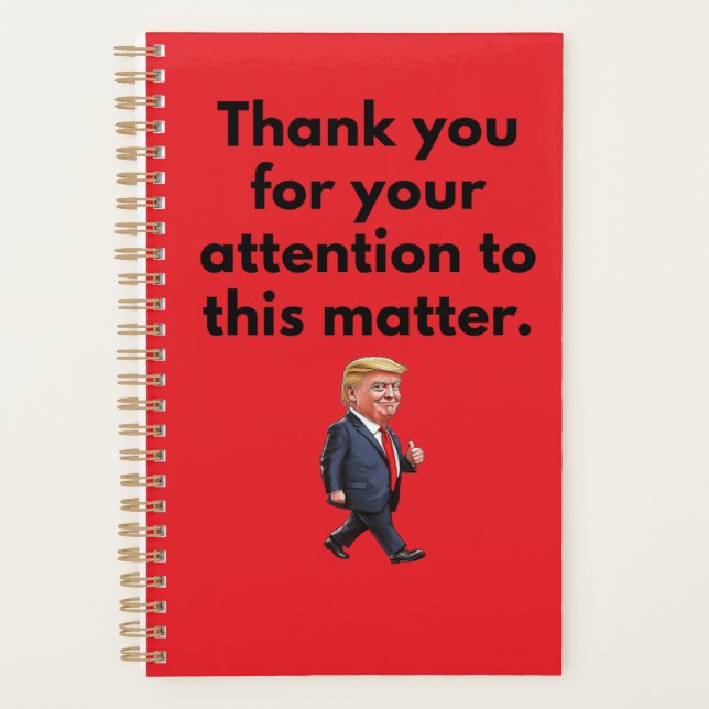 Trump Planner | Merci pour votre attention (Devant)