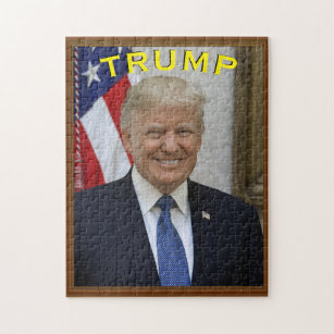 Trump Président Portrait souriant Jigsaw Puzzle Pu