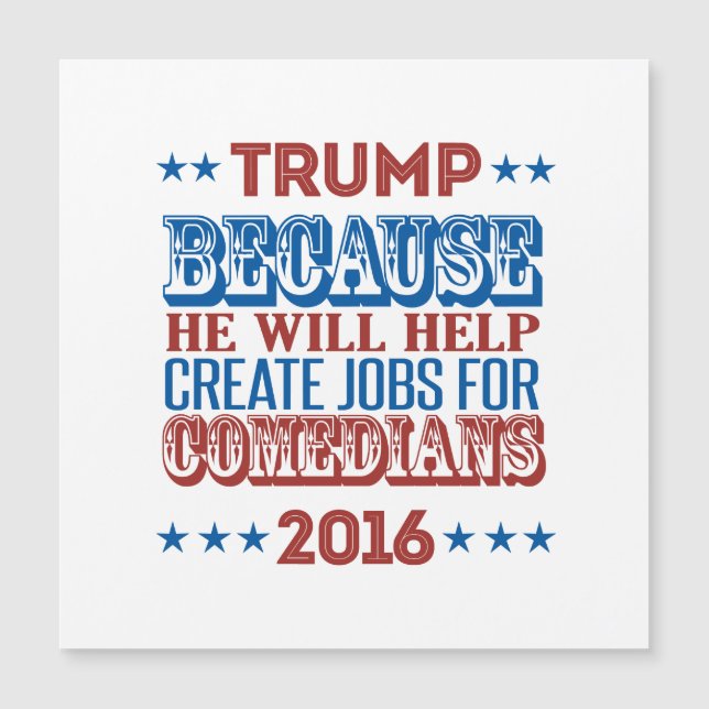 Trump puisque - il aidera à créer des emplois (Devant)