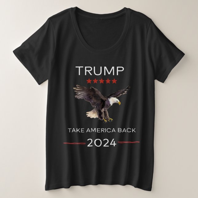Trump Rally 2024 - T-shirt femme V-Neck (Design devant)