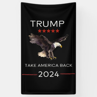 Trump Rally Take America Back 2024 bannière vinyle
