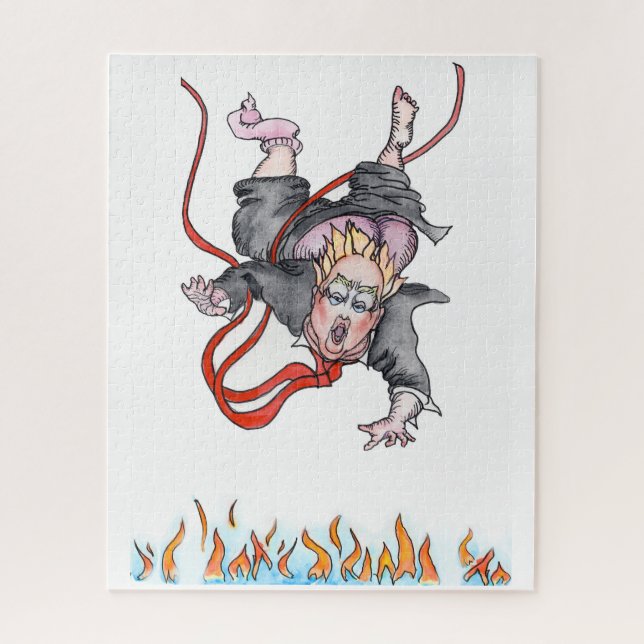 Trump s'enfonce dans le puzzle de la fougueuse mer (Vertical)