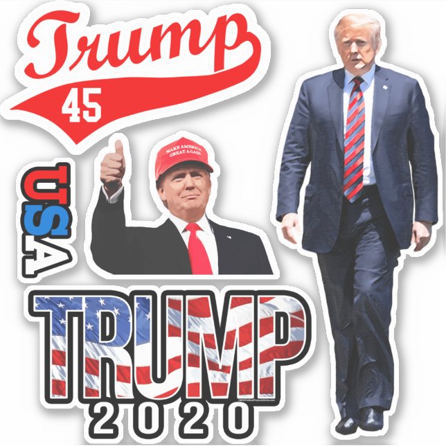 Trump Stickers Patriotic Decals Donald Trump 2020 (Devant)