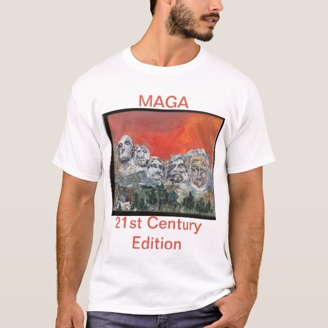 Trump sur le T-shirt Mt Rushmore (Devant)