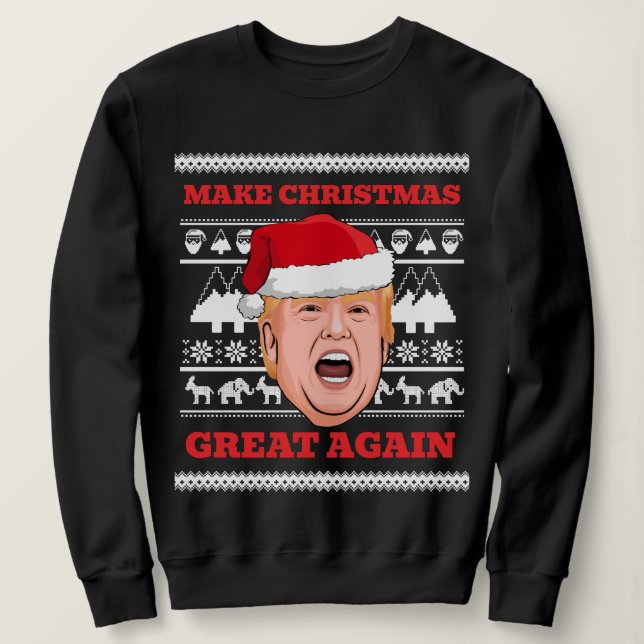 Trump Sweat de Noël Rendre Noël super (Design devant)