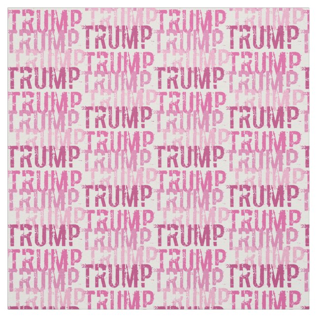 Trump Tissu de typographie rose (Échantillon)
