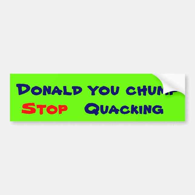 Trump trump bumper stickers (Devant)
