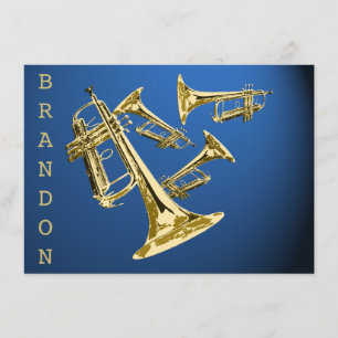 Trumpet Music Gold et Blue Merci plat