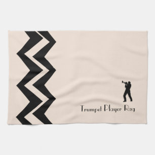 Trumpet Player Rag Custom Art-Deco Serviettes pers