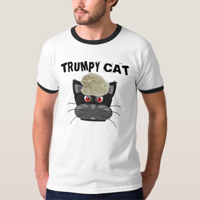 TRUMPY CAT Donald Trump Cheveux, T-shirts amusants (Devant)