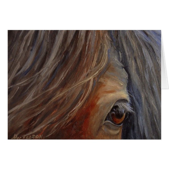 "Trust" Horse Art Toutes les occasions Carte de vo (Devant Horizontal)