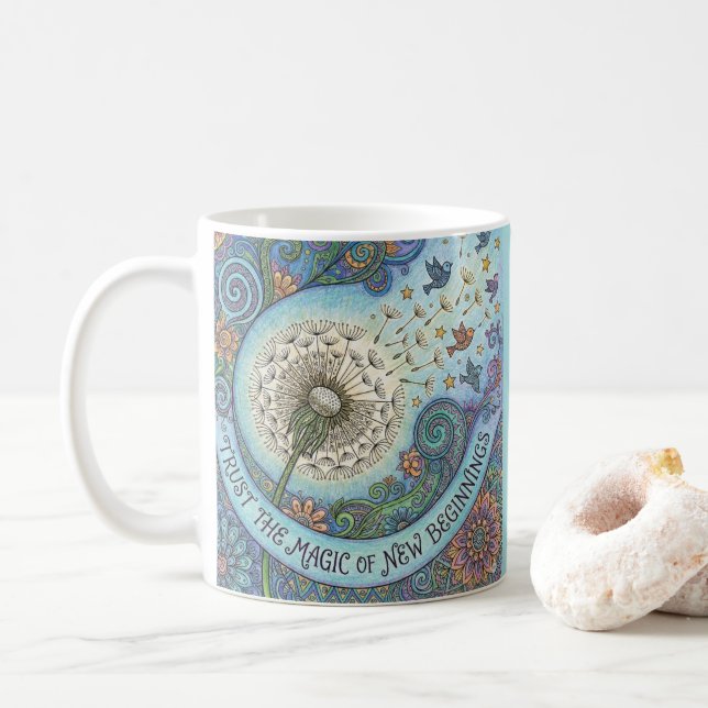Trust The Magic of New Beginnings Personalized Mug (Avec donut)