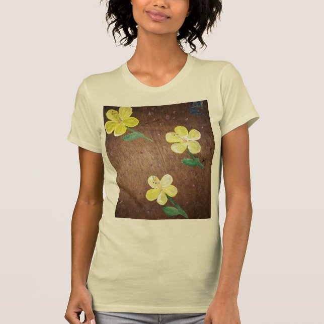 tshirt à fleurs jaunes (Devant)