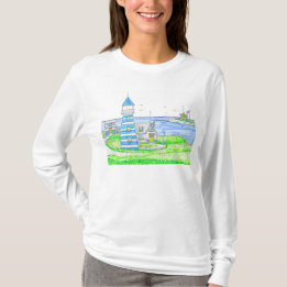 Tshirt à manches longues du phare Americana
