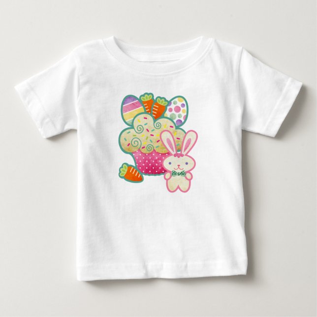 Tshirt à volants pour tout-petit Lapin de Pâques C (Devant)